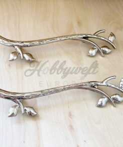 Möbelgriffe Blume 2 stk Silber