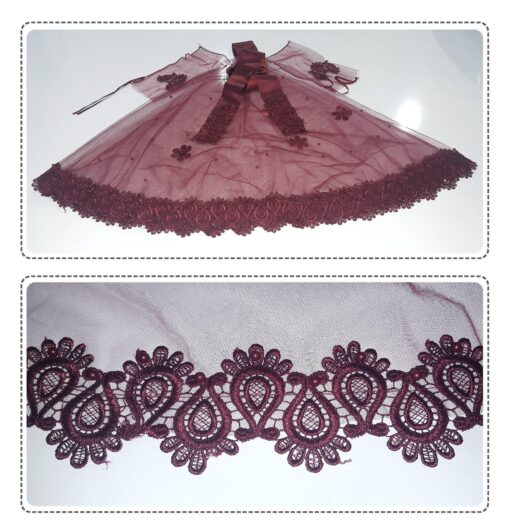 Brautschleier Set Bordo