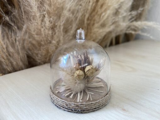 Glocke mit Trockenblumen Natur 1 stk(Gastgechenke)
