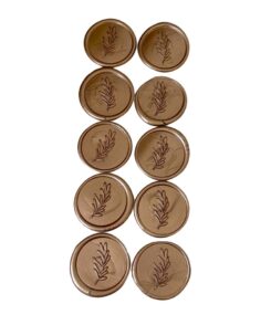 Siegel Stempel Zweig Gold 10 stk