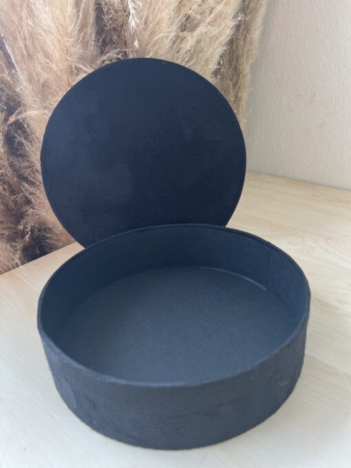 Samt Geschenkbox 24 cm Schwarz