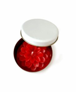 Kerze In der Dose rote Rose