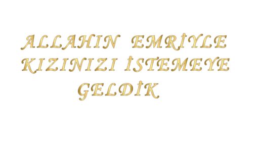 Allahin Emri Plexiglas Set Gold (OHNE SCHOKOLADE.)