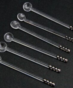 Teelöffel aus Glas Silber 6 stk