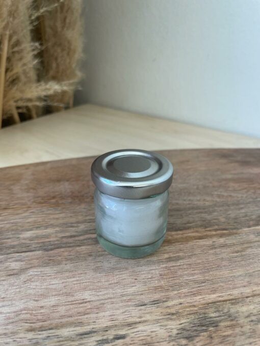 Marmeladenglaskerze Silber