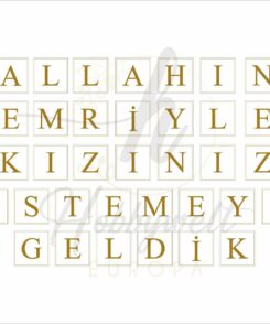 Allahin Emri Etiketten Set  Gold/Silber