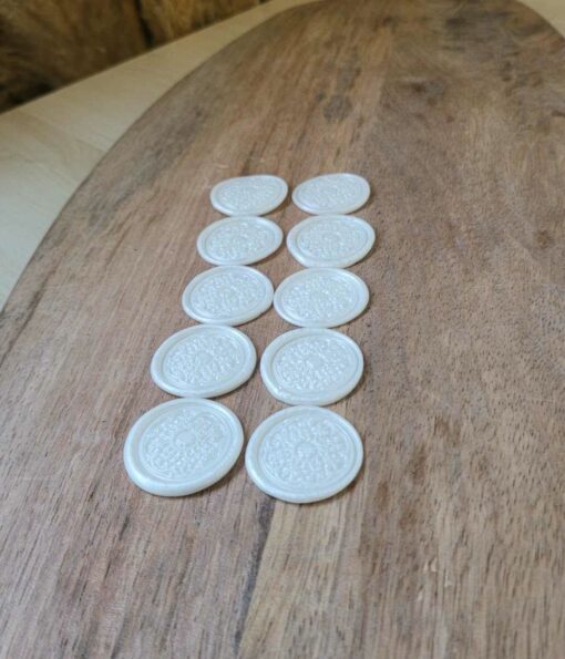 Siegel Stempel Mandala Weiss 10 stk