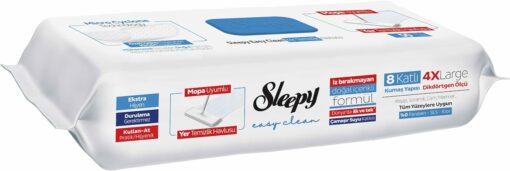 Sleepy Easy Clean mit Bleichzusatz Mopa Passendes Bodenreinigungstuch 50 Blatt (BLAU)