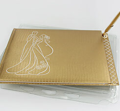 Alternative view of Hochzeit Gästebuch mit Prägung Gold