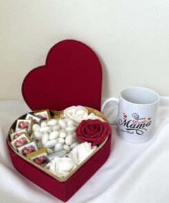 Beste Mama – Muttertags Geschenkset mit Tasse & Herzbox