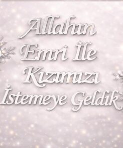 Alternative view of Kız İsteme Yazısı Gold/Silber – Acryl Deko für Verlobung