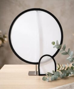 Personalisierbarer Handfächer Ø 25 cm | Weiß oder Schwarz – Bild 7